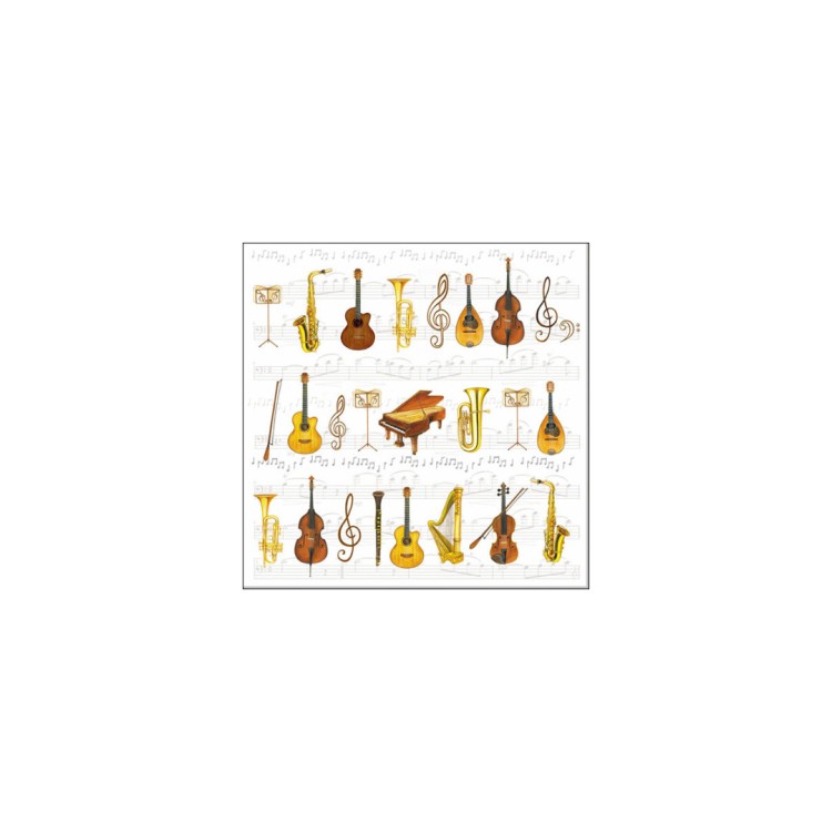 Χαρτοπετσέτα με σχέδιο ορχήστρα 33x33cm