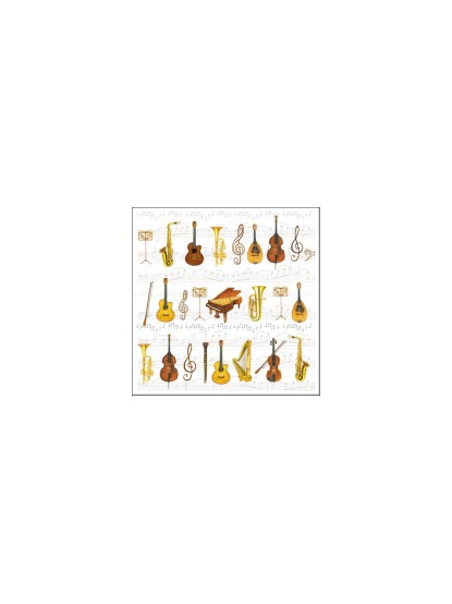Χαρτοπετσέτα με σχέδιο ορχήστρα 33x33cm (20τεμ.)