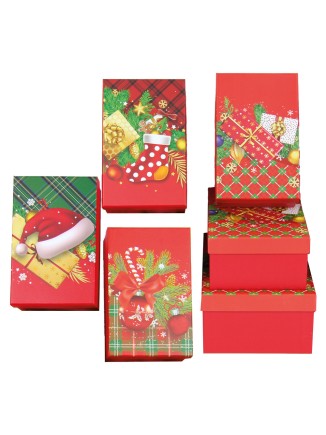Χριστουγεννιάτικο κουτί χάρτινο με χριστουγεννιάτικα σχέδια