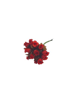 Διακοσμητικό τριαντάφυλλο ροδάκι μάτσο 12 τεμ.