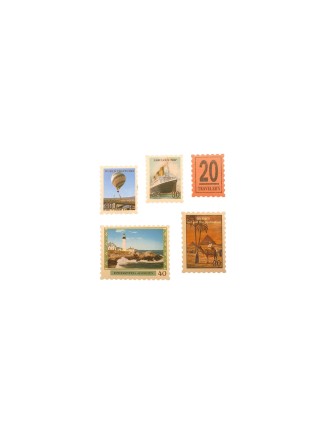 Αυτοκόλλητα γραμματόσημα με ταξίδια