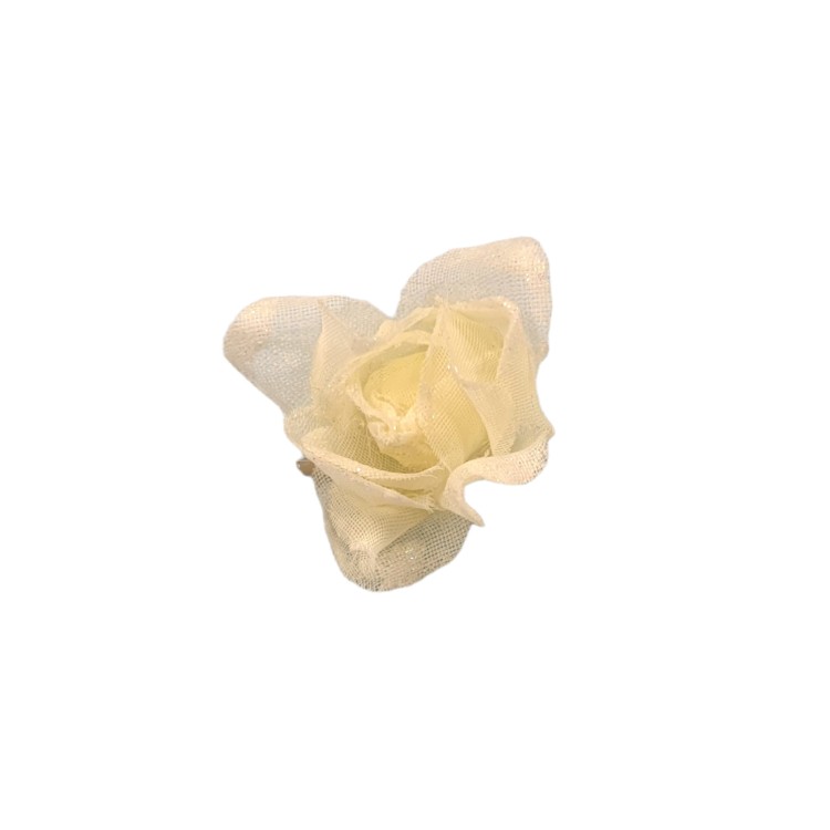 Λουλούδι οργάντζα με καρφίτσα