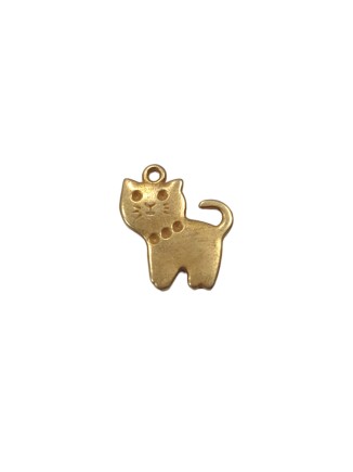 Γατάκι με περιδέρειο χρυσό μεταλλικό