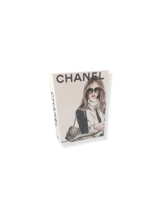 Κουτί βιβλίο"Chanel"γυναίκα με γυαλιά