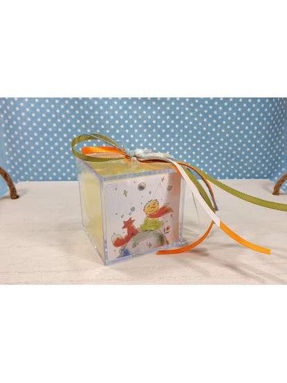 Μπομπονιέρα βάπτισης με πλέξιγκλας κουτί "Ο Μικρός Πρίγκιπας"