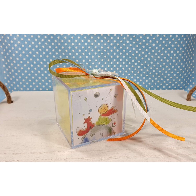 Μπομπονιέρα βάπτισης με πλέξιγκλας κουτί "Ο Μικρός Πρίγκηπας"