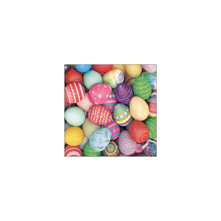 Χαρτοπετσέτα πασχαλινή με χρωματιστά πασχαλινά αυγά 33x33cm