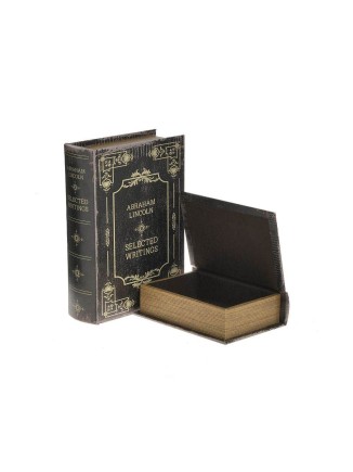Κουτί βιβλίο "Abraham Lincoln" με δερματίνη