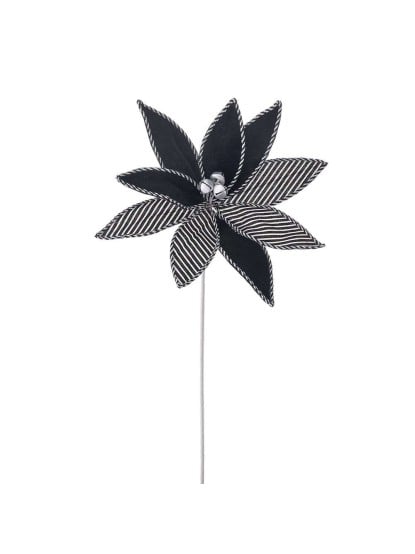 Χριστουγεννιάτικο λουλούδι αλεξανδρινό ασπρόμαυρο 55cm