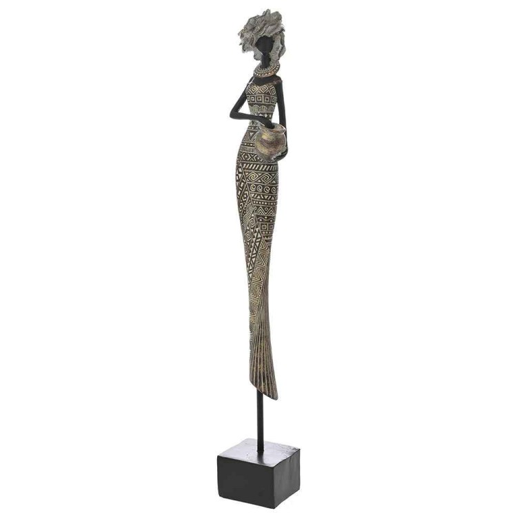 Φιγούρα Αφρικάνας Γυναίκας πολυρεζίν 44cm
