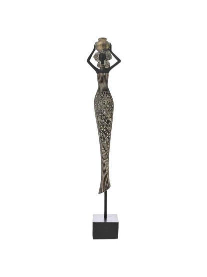 Φιγούρα Αφρικάνας Γυναίκας πολυρεζίν 45cm