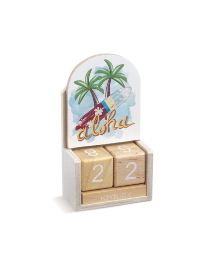 Ξύλινο Ημερολόγιο Σανίδα Surf-Aloha