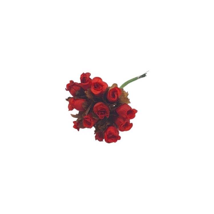 Διακοσμητικό τριαντάφυλλο ροδάκι μάτσο 12 τεμ.