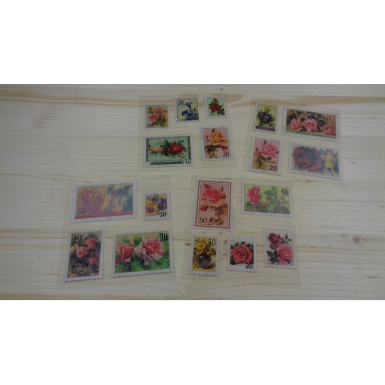 Αυτοκόλλητα γραμματόσημα λουλούδια
