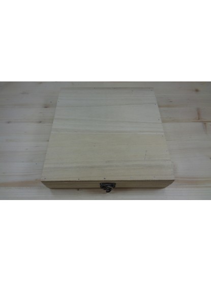 Κουτί ξύλινο ντεκουπάζ τετράγωνο πλακέ