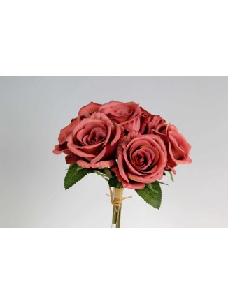 Ανθοδέσμη τριαντάφυλλα υφασμάτινα(7τεμ)