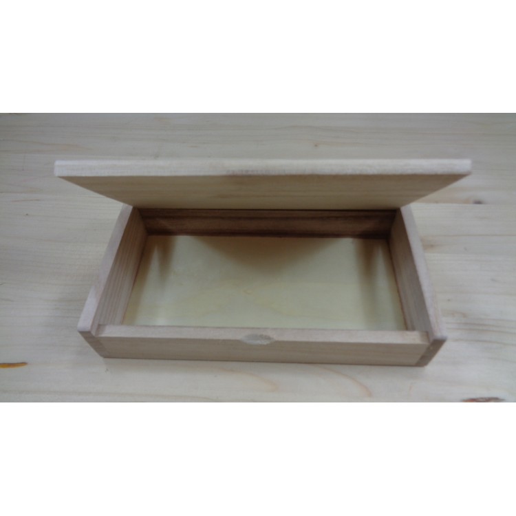Κουτί πλακέ ξύλινο ντεκουπάζ ορθογώνιο