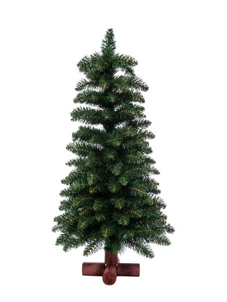 Χριστουγεννιάτικο δέντρο με ξύλινη βάση 60cm 135tips