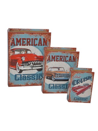 Κουτί βιβλίο ξύλινο "American Classic"