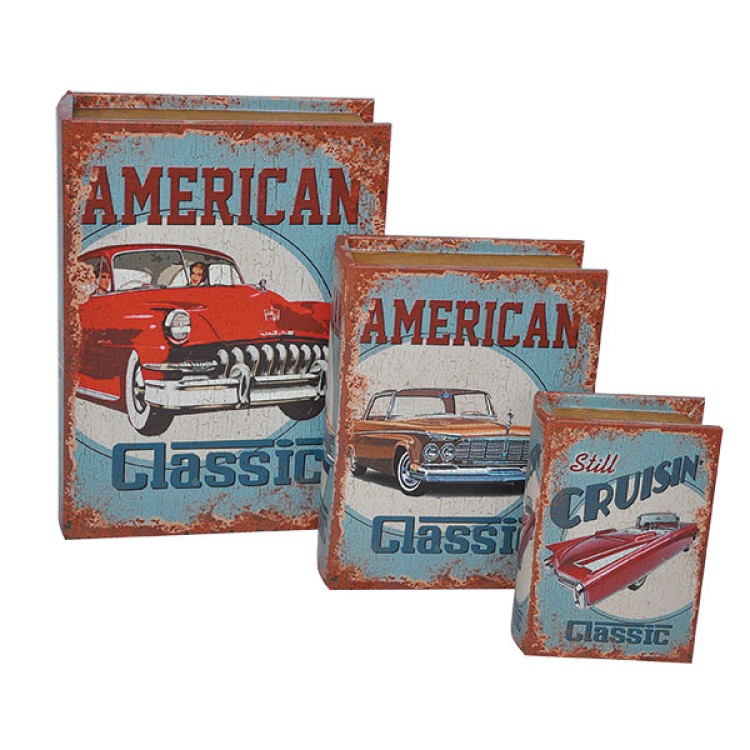 Κουτί βιβλίο ξύλινο "American Classic"