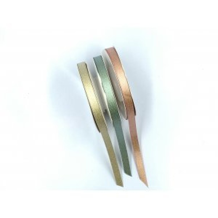 Κορδέλα σατέν 10mm με χρυσές ίνες (25yds)