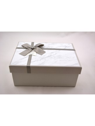 Κουτί χάρτινο ορθογώνιο γκρι "Best wishes" 