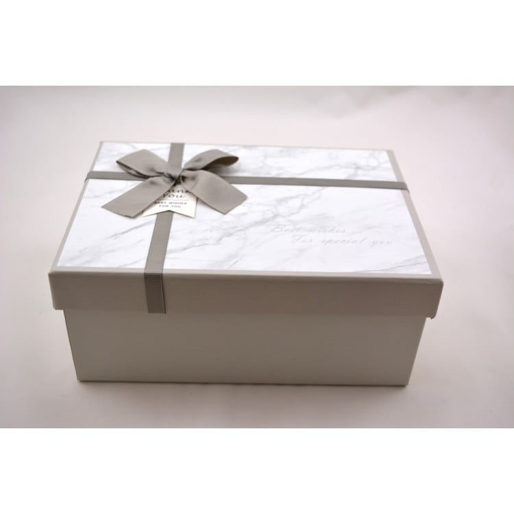 Κουτί χάρτινο ορθογώνιο γκρι "Best wishes"