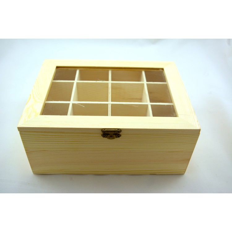 Κουτί ξύλινο ορθογώνιο με χωρίσματα