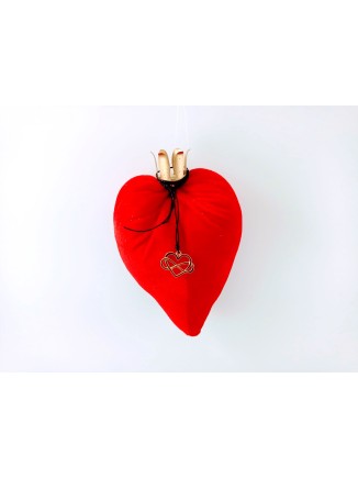 Καρδιά βελούδινη με μεταλλική καρδούλα άπειρο