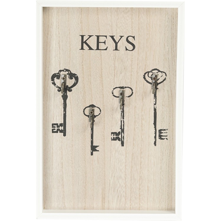 Κλειδοθήκη ξύλινη Keys τέσσερις θέσεις