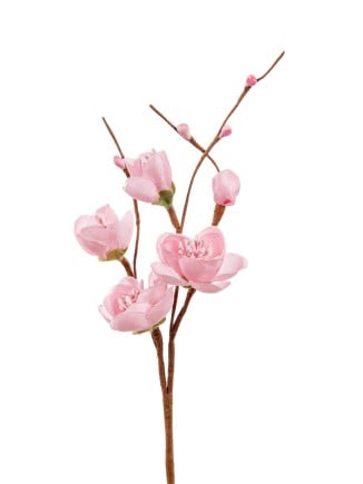 Κλαδάκι ροδακινιάς υφασμάτινο ροζ 21,5cm