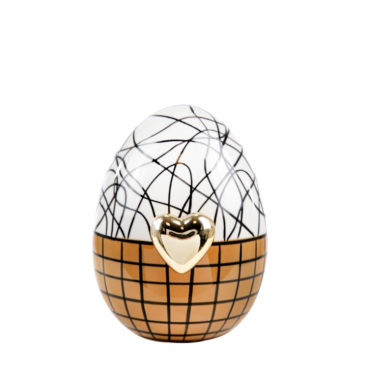 Πασχαλινό αυγό κεραμικό με σχέδια μεγάλο