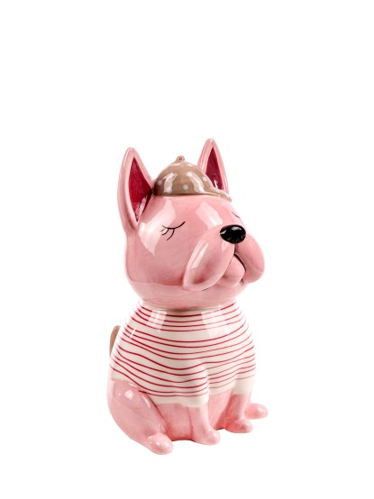 Σκυλάκι κεραμικό ροζ 18cm