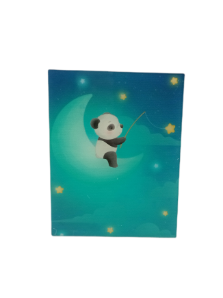 Διακοσμητικό πλέξιγκλας με Panda πάνω σε φεγγαράκι