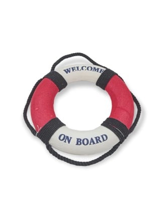 Σωσίβιο Welcome on board κόκκινο-λευκό 30cm