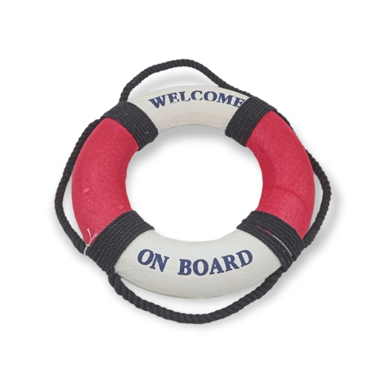 Σωσίβιο Welcome on board κόκκινο-λευκό 30cm