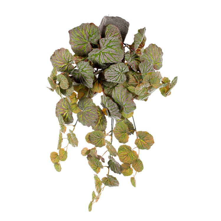 Κρεμαστό τεχνητό φυτό γεράνι suede 60cm με 41 φύλλα
