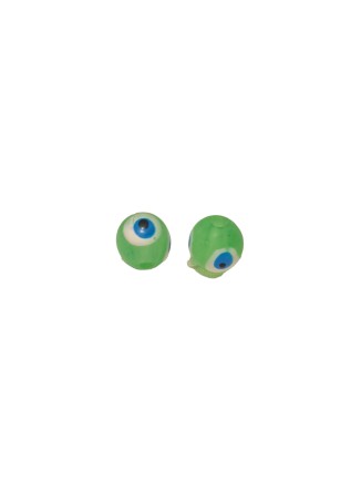 Χάντρα μάτι πράσινη συνθετική ματ 10mm