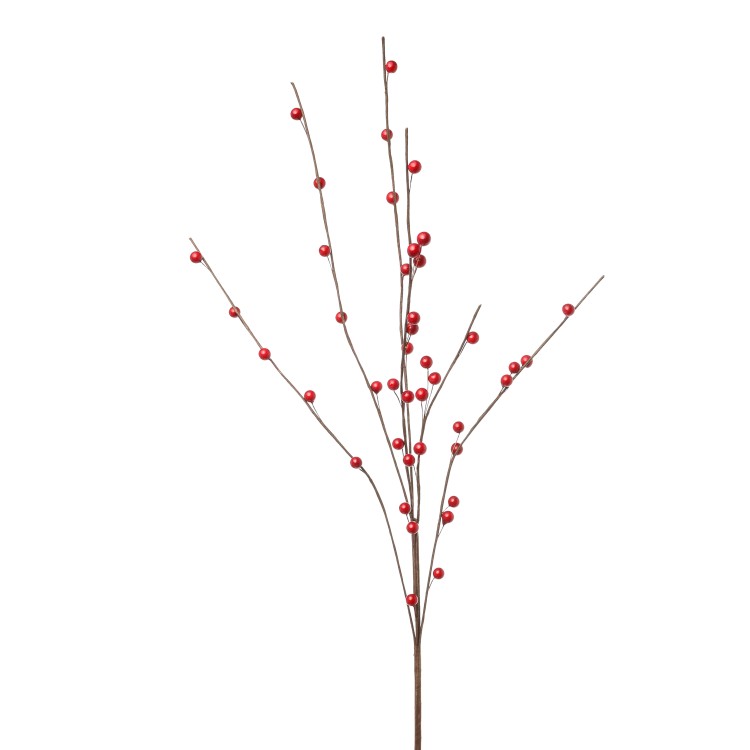 Χριστουγεννιάτικο διακοσμητικό κλαδί γκυ κόκκινο 77cm