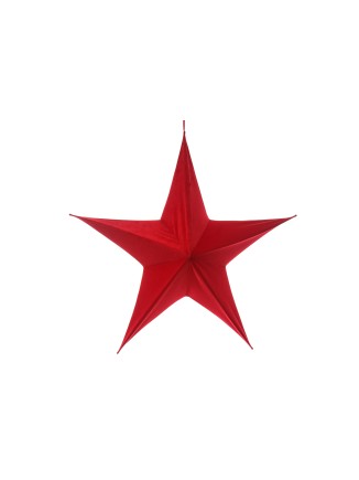 Αστέρι ανοιγόμενο βελούδινο κόκκινο 80cm