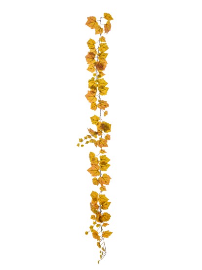 Κρεμαστό τεχνητό φυτό από πλατανόφυλλα πράσινο-κίτρινο 2m