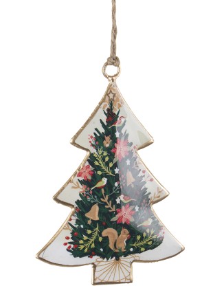 Χριστουγεννιάτικο στολίδι μεταλλικό δέντρο κρεμαστό