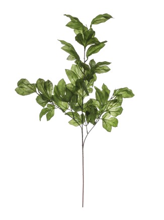 Κλαδί με υφασμάτινα φύλλα πράσινα 95cm