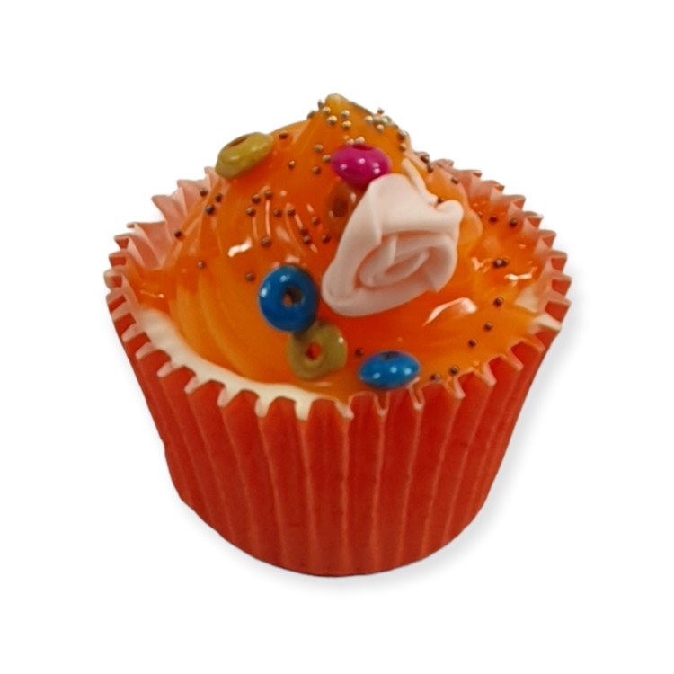 Διακοσμητικό μαγνητάκι cupcakes με φρούτα 6x6cm