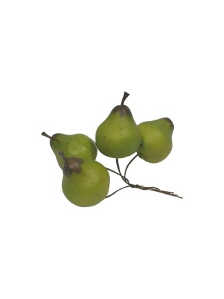 Διακοσμητικό αχλάδι πράσινο με σύρμα