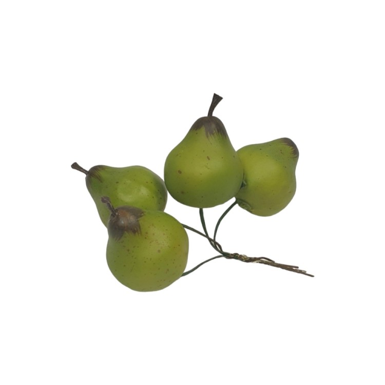 Διακοσμητικό αχλάδι πράσινο με σύρμα