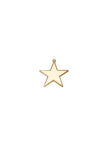 Αστέρι μεταλλικό χρυσό με σμάλτο λευκό