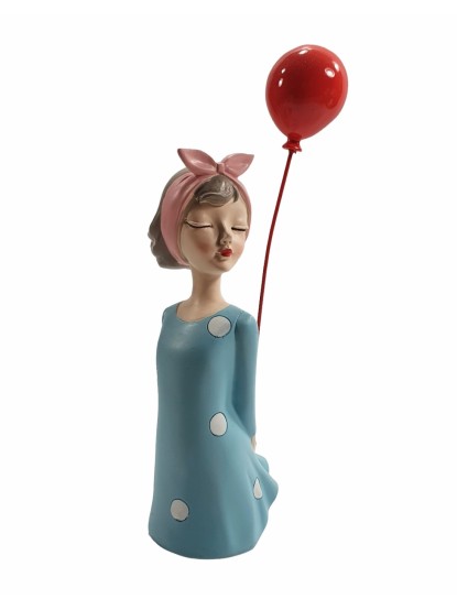 Διακοσμητική κοπέλα με μπαλόνι πολυρεζίν