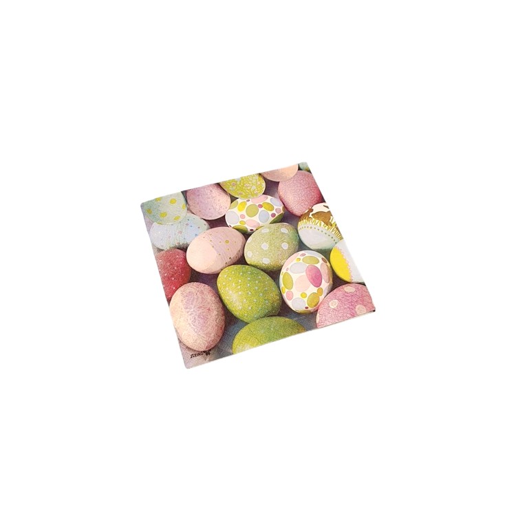 Χαρτοπετσέτα με χρωματιστά πασχαλινά αυγά 33x33(20τεμ)