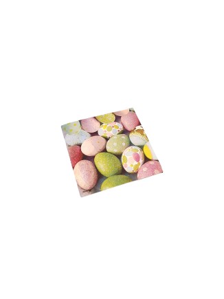 Χαρτοπετσέτα με χρωματιστά πασχαλινά αυγά 33x33 το τεμ.